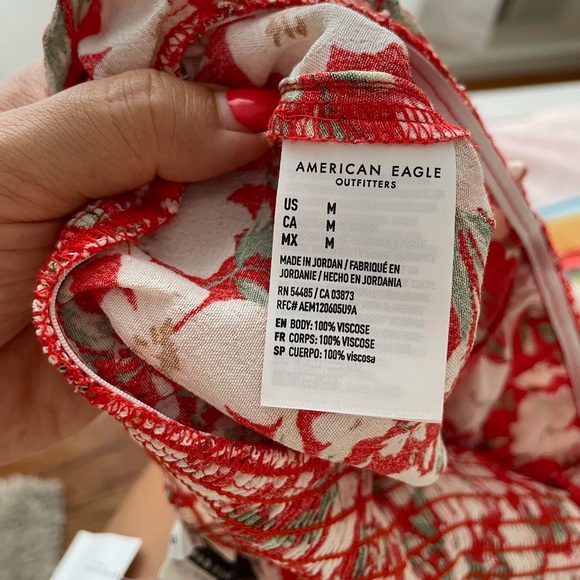 AEO- Tie neck jumpsuit - Picture 4 of 11